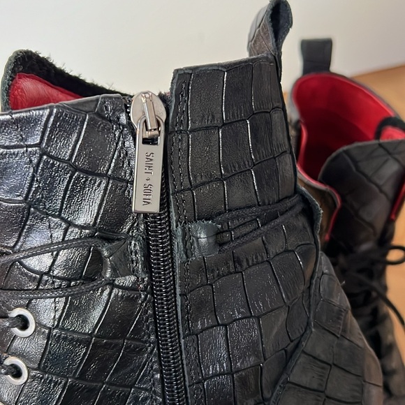 SAINT+SOFIA | Noho Boot - Black Crocodile Leather | Size 11 / 42 - Picture 5 of 5